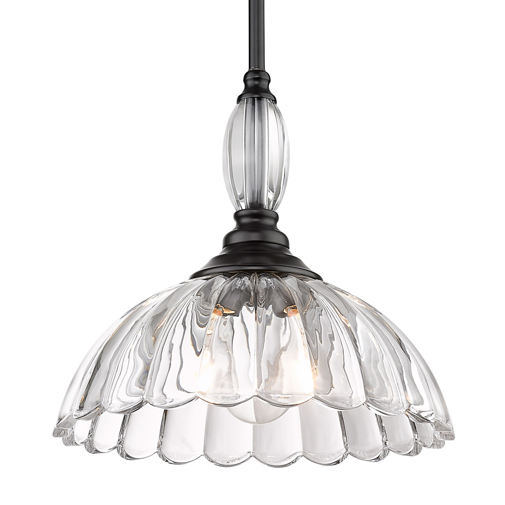Golden Lighting Audra 1-light Pendant in Matte Black